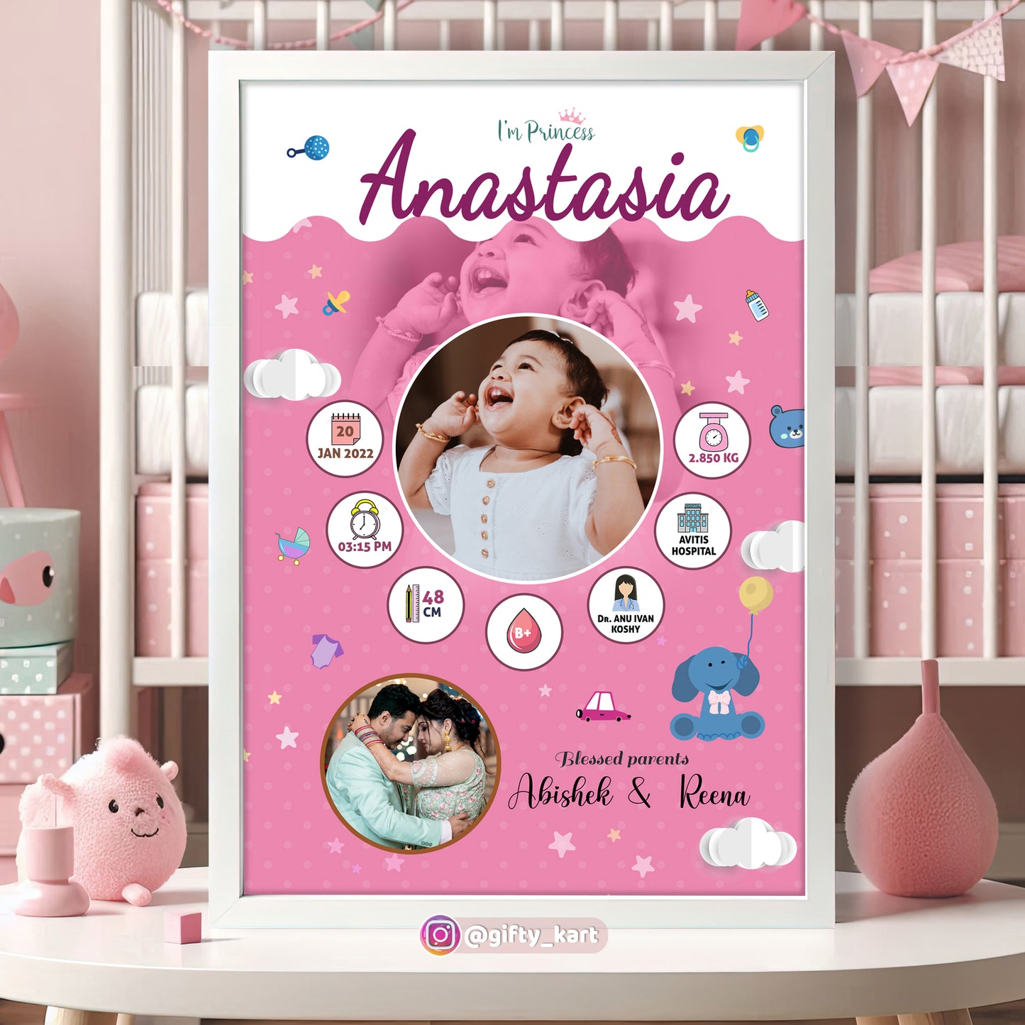 Birth Details Frame